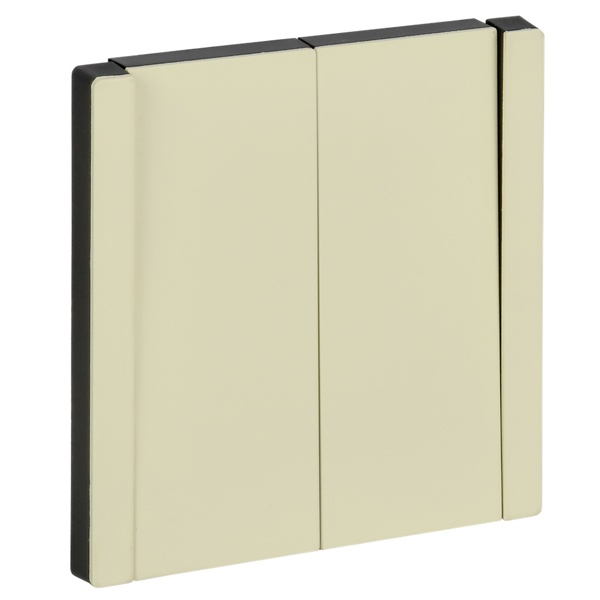 Выключатель двухклавишный ИЭК FORTE&PIANO FP805M 10А металл слоновая кость (бежевый)