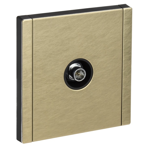 Розетка TV оконечная ИЭК FORTE&PIANO FP628M металл шампань