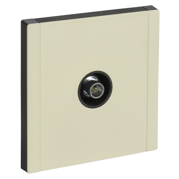 Розетка TV оконечная ИЭК FORTE&PIANO FP828M металл слоновая кость (бежевый)