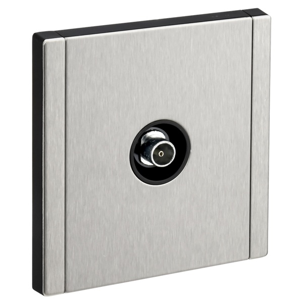 Розетка TV оконечная ИЭК FORTE&PIANO FP728M металл никель