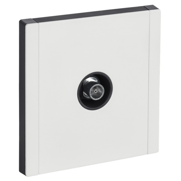 Розетка TV проходная ИЭК FORTE&PIANO FP229M металл белый