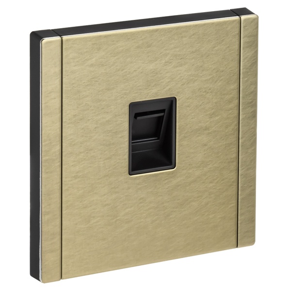 Розетка компьютерная RJ45 кат.5E ИЭК FORTE&PIANO FP632M металл шампань