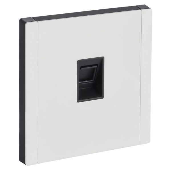 Розетка компьютерная RJ45 кат.6 ИЭК FORTE&PIANO FP231M металл белый