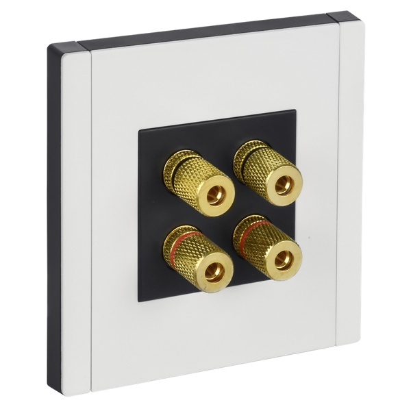 Аудиорозетка ИЭК FORTE&PIANO FP239M 4 подключения металл белый