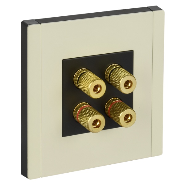 Аудиорозетка ИЭК FORTE&PIANO FP839M 4 подключения металл слоновая кость (бежевый)