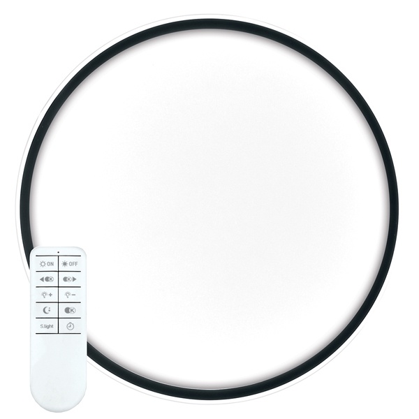 Светильник светодиодный управляемый накладной Feron AL5800 RING тарелка 80W 3000K-6500K черный