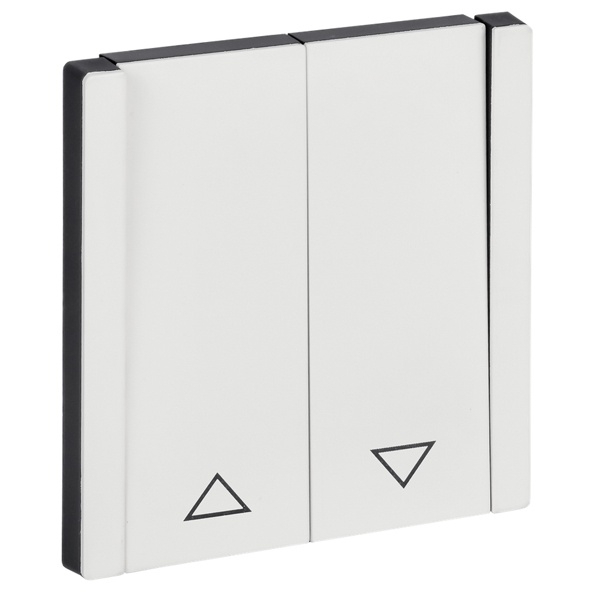 Выключатель жалюзи кнопочный ИЭК FORTE&PIANO FP211M 10А металл белый