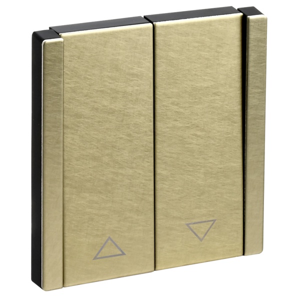 Выключатель жалюзи кнопочный ИЭК FORTE&PIANO FP611M 10А металл шампань