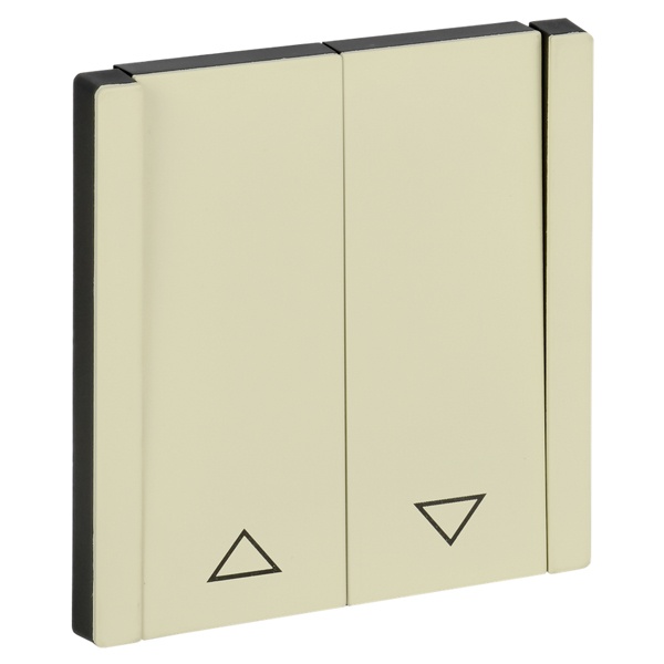 Выключатель жалюзи кнопочный ИЭК FORTE&PIANO FP811M 10А металл слоновая кость (бежевый)