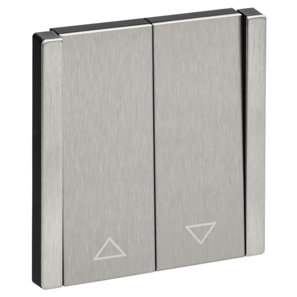 Выключатель жалюзи кнопочный ИЭК FORTE&PIANO FP711M 10А металл никель