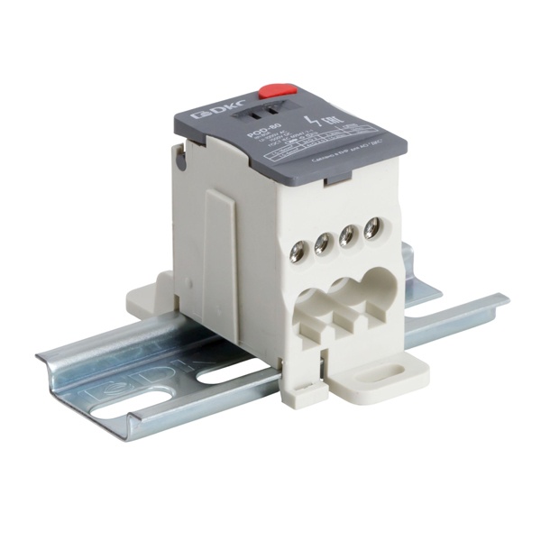 Блок распределительный DKC 1П 80А 3x16 мм2, 4х6 мм2 винтовой зажим