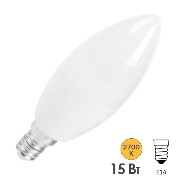Лампа светодиодная свеча Feron LB-980 С37 15W 2700K 230V E14  теплый свет