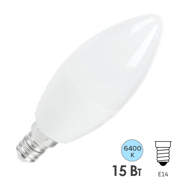 Лампа светодиодная свеча Feron LB-980 С37 15W 6400K 230V E14 дневной свет