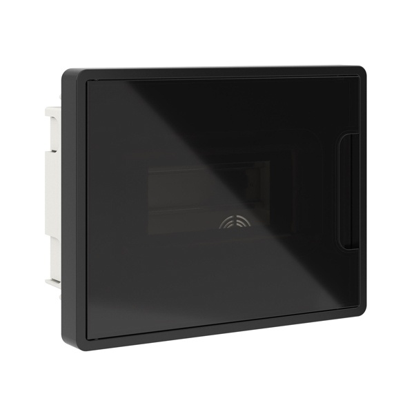 Щиток встраиваемый DKC FRAME 8 модулей с тонированной дверцей с шиной IP40 черный