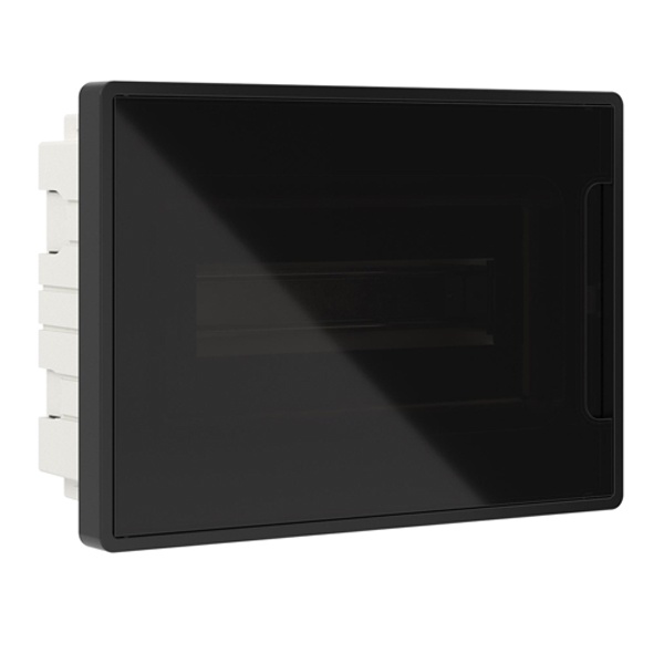 Щиток встраиваемый DKC FRAME 12 модулей с тонированной дверцей с шиной IP40 черный