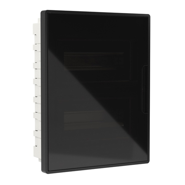 Щиток встраиваемый DKC FRAME 24 (2х12) модуля с тонированной дверцей с шиной IP40 черный
