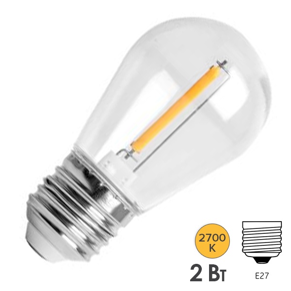 Лампа светодиодная Feron LB-384 S14 0,5W 2700K 230V E27 прозрачная, 3 режима работы (упаковка 2шт.)