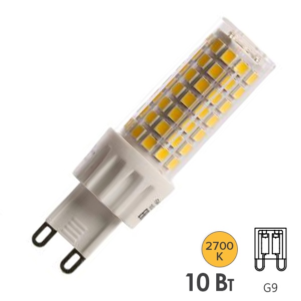 Лампа светодиодная капсула Feron LB-438 JCD 10W 2700K 230V G9 DIM диммируемая, теплый свет