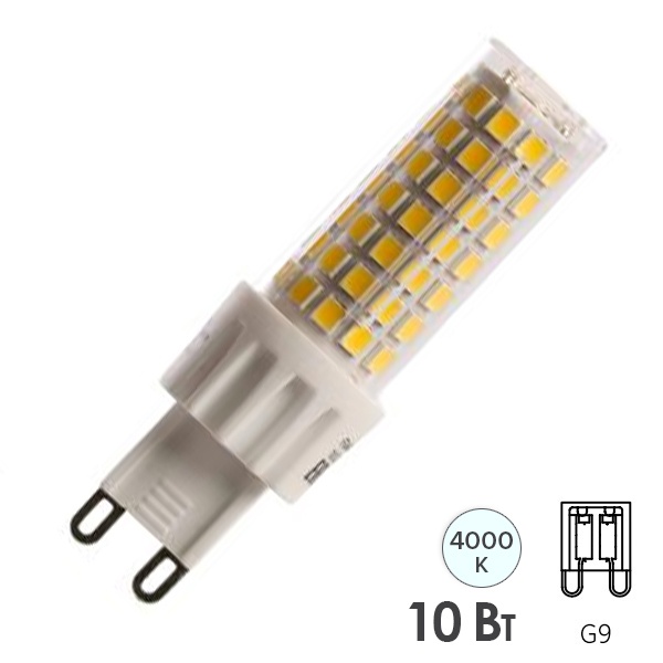 Лампа светодиодная капсула Feron LB-438 JCD 10W 4000K 230V G9 DIM диммируемая, холодный свет