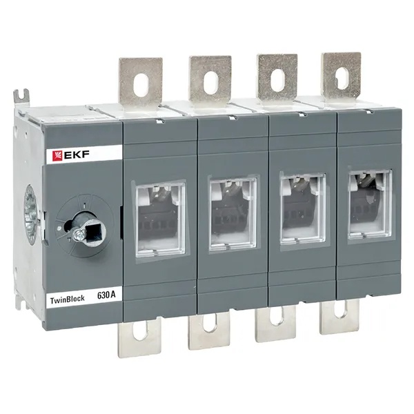 Рубильник EKF PROxima TwinBlock 630A 4P без рукоятки управления (выключатель нагрузки)