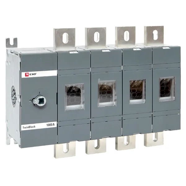 Рубильник EKF PROxima TwinBlock 1000A 4P без рукоятки управления (выключатель нагрузки)
