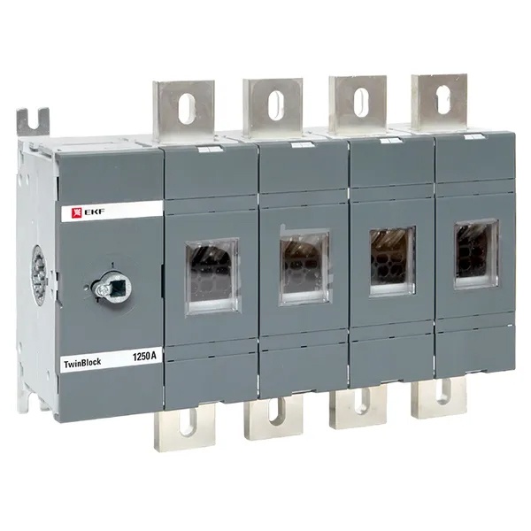 Рубильник EKF PROxima TwinBlock 1250A 4P без рукоятки управления (выключатель нагрузки)