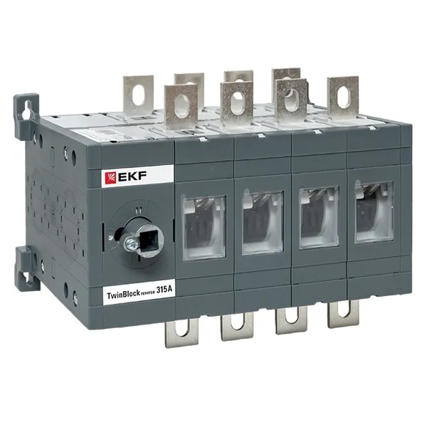 Рубильник EKF PROxima TwinBlock 315A 4P реверсивный без рукоятки управления (выключатель нагрузки)