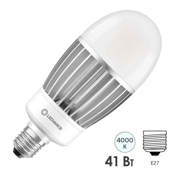 Лампа светодиодная Ledvance HQL LED 41W/840 4000K 230V E27 6000Lm d80x195mm (замена ДРЛ/МГЛ 125W)