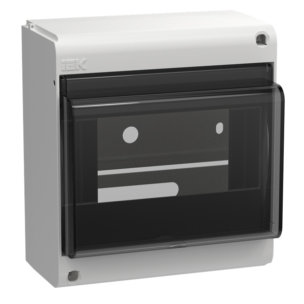 Корпус накладной пластиковый ИЭК UNION КМПн-6 6 модулей с прозрачной дверкой IP30 белый