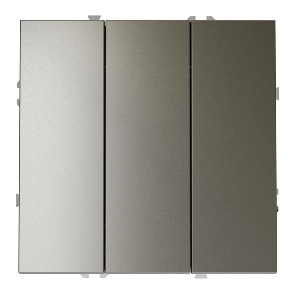 Выключатель трехклавишный встраиваемый Voltum S70 10А шелк