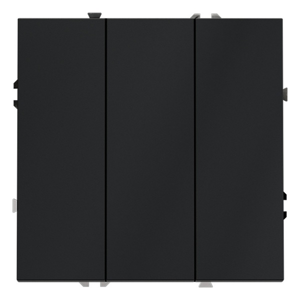 Выключатель трехклавишный встраиваемый Voltum S70 10А графит