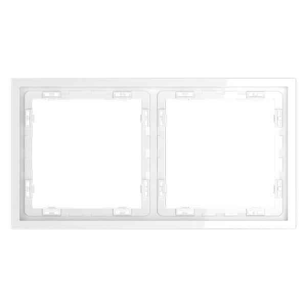 Рамка пластиковая Voltum S70 на 2 поста белый матовый