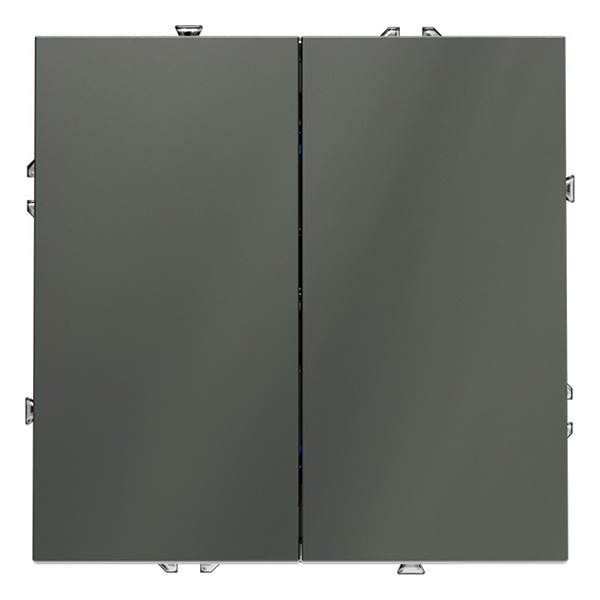 Перекрестный переключатель двухклавишный встраиваемый Voltum S70 10А титан