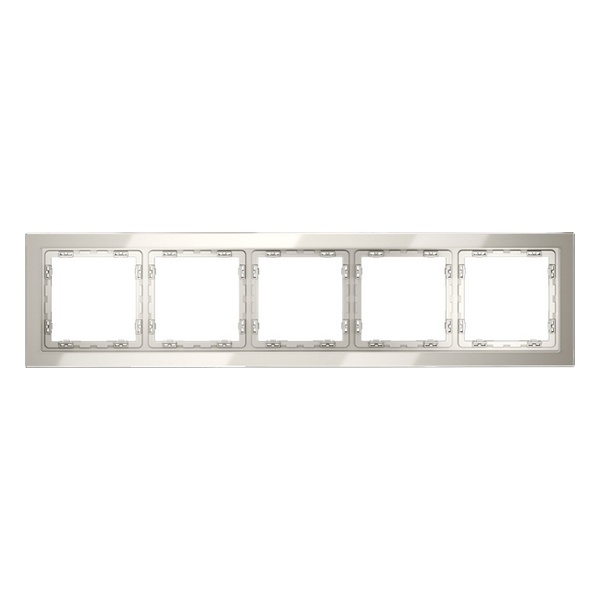Рамка стеклянная Voltum S70 на 5 постов кашемир
