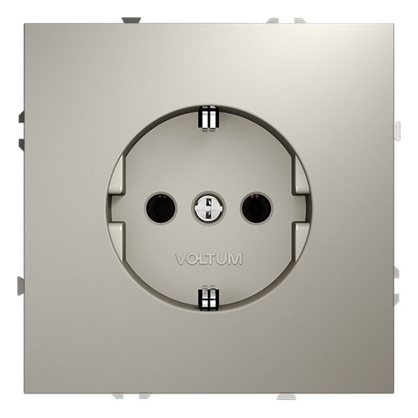 Розетка встраиваемая Voltum S70 с заземлением 16А кашемир