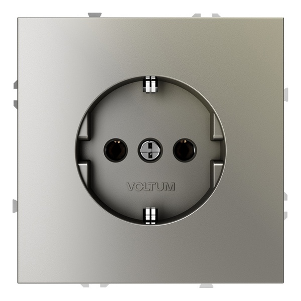 Розетка встраиваемая Voltum S70 с заземлением 16А шелк