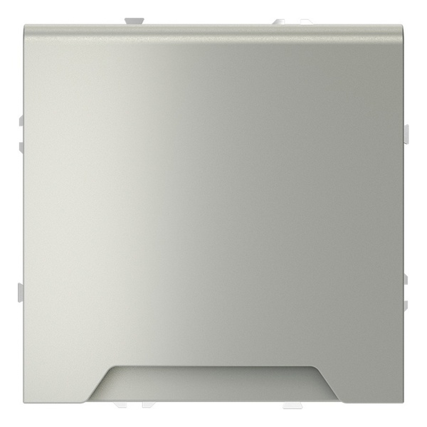 Розетка встраиваемая Voltum S70 с заземлением защитными шторками и крышкой 16А сталь