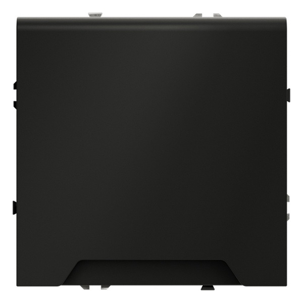 Розетка встраиваемая Voltum S70 с заземлением защитными шторками и крышкой 16А черный матовый