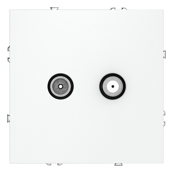 Розетка телевизионная встраиваемая Voltum S70 оконечная TV+SAT белый матовый