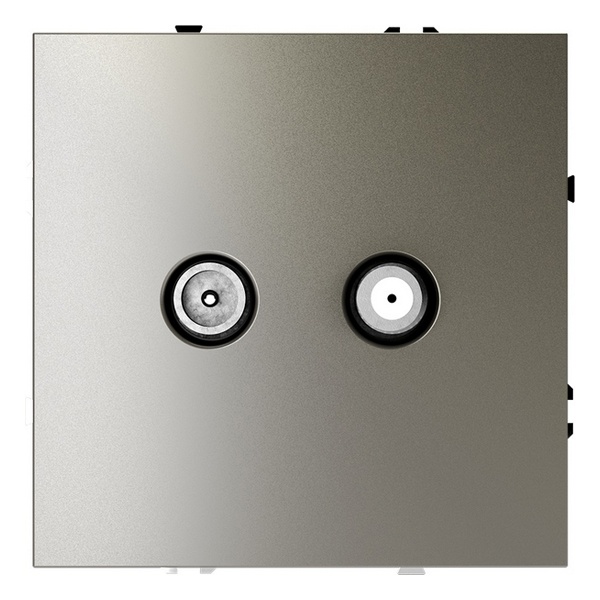 Розетка телевизионная встраиваемая Voltum S70 оконечная TV+SAT шелк