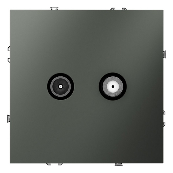 Розетка телевизионная встраиваемая Voltum S70 оконечная TV+SAT титан