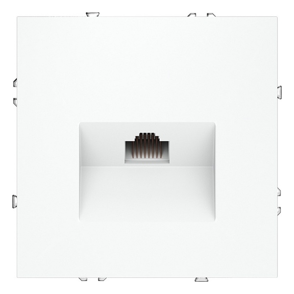 Розетка компьютерная встраиваемая Voltum S70 RJ45 кат.6 белый матовый