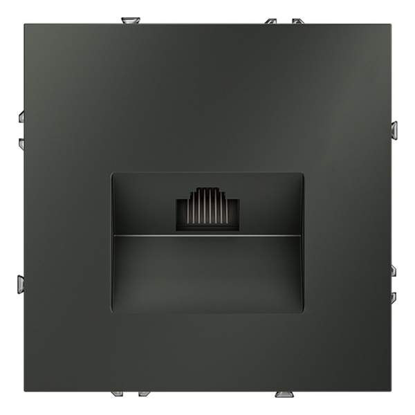 Розетка компьютерная встраиваемая Voltum S70 RJ45 кат.6 титан