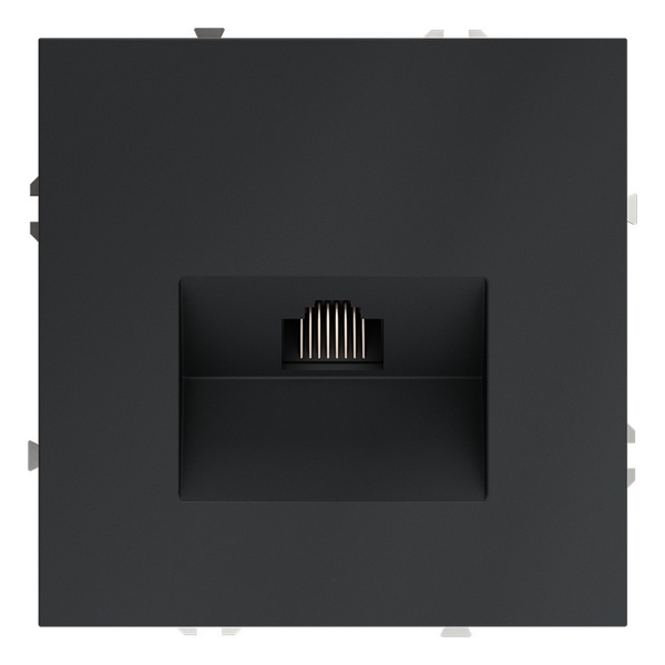 Розетка компьютерная встраиваемая Voltum S70 RJ45 кат.6 графит