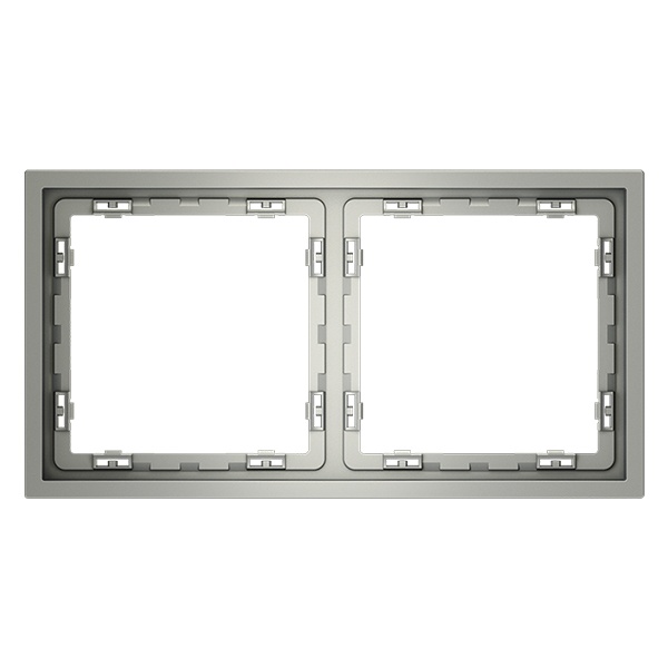 Рамка пластиковая Voltum S70 на 2 поста сталь