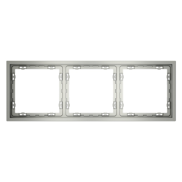 Рамка пластиковая Voltum S70 на 3 поста сталь