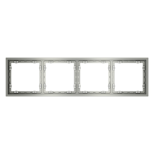 Рамка пластиковая Voltum S70 на 4 поста сталь