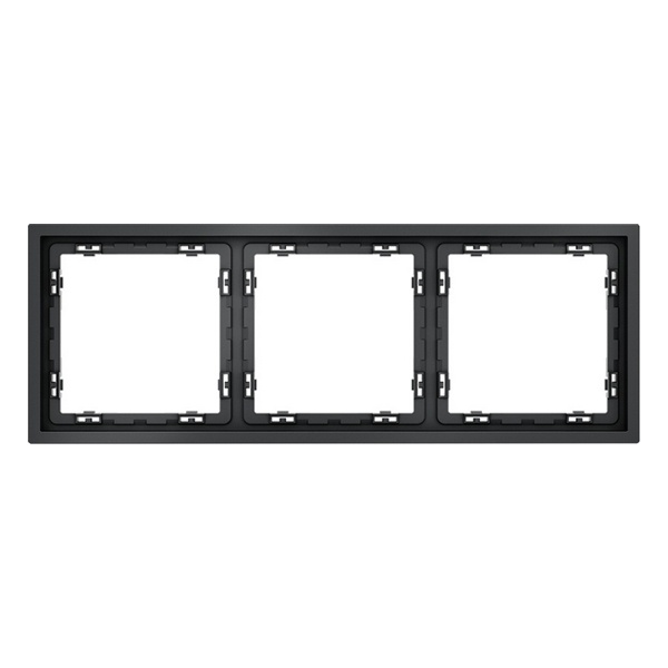 Рамка пластиковая Voltum S70 на 3 поста графит