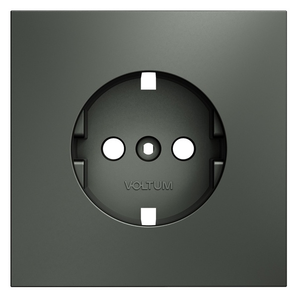 Накладка Voltum S70 для розетки с заземлением титан