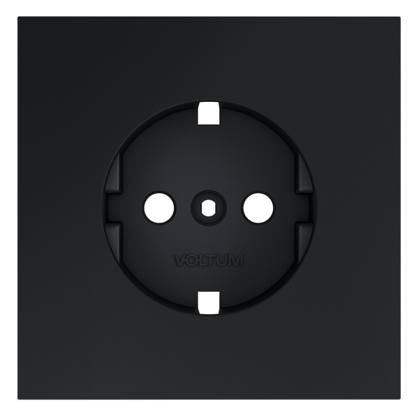 Накладка Voltum S70 для розетки с заземлением графит